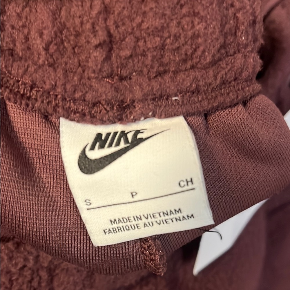 Nike Maroon Fleece Sweatpants With tags - Picture 4 of 5